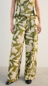 Mango trousers spin in green - Image 1