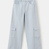 Mango jeans cargo in celestial - Image 2