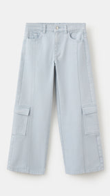 Mango jeans cargo in celestial - Image 2