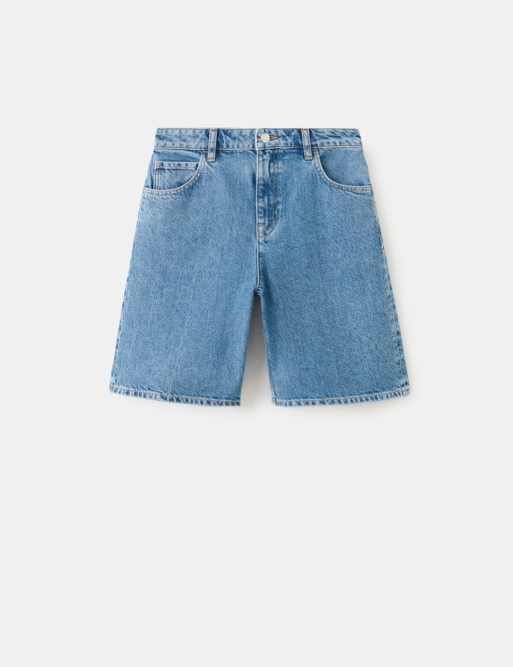 Mango bermudas camilla in medium denim - Image 2