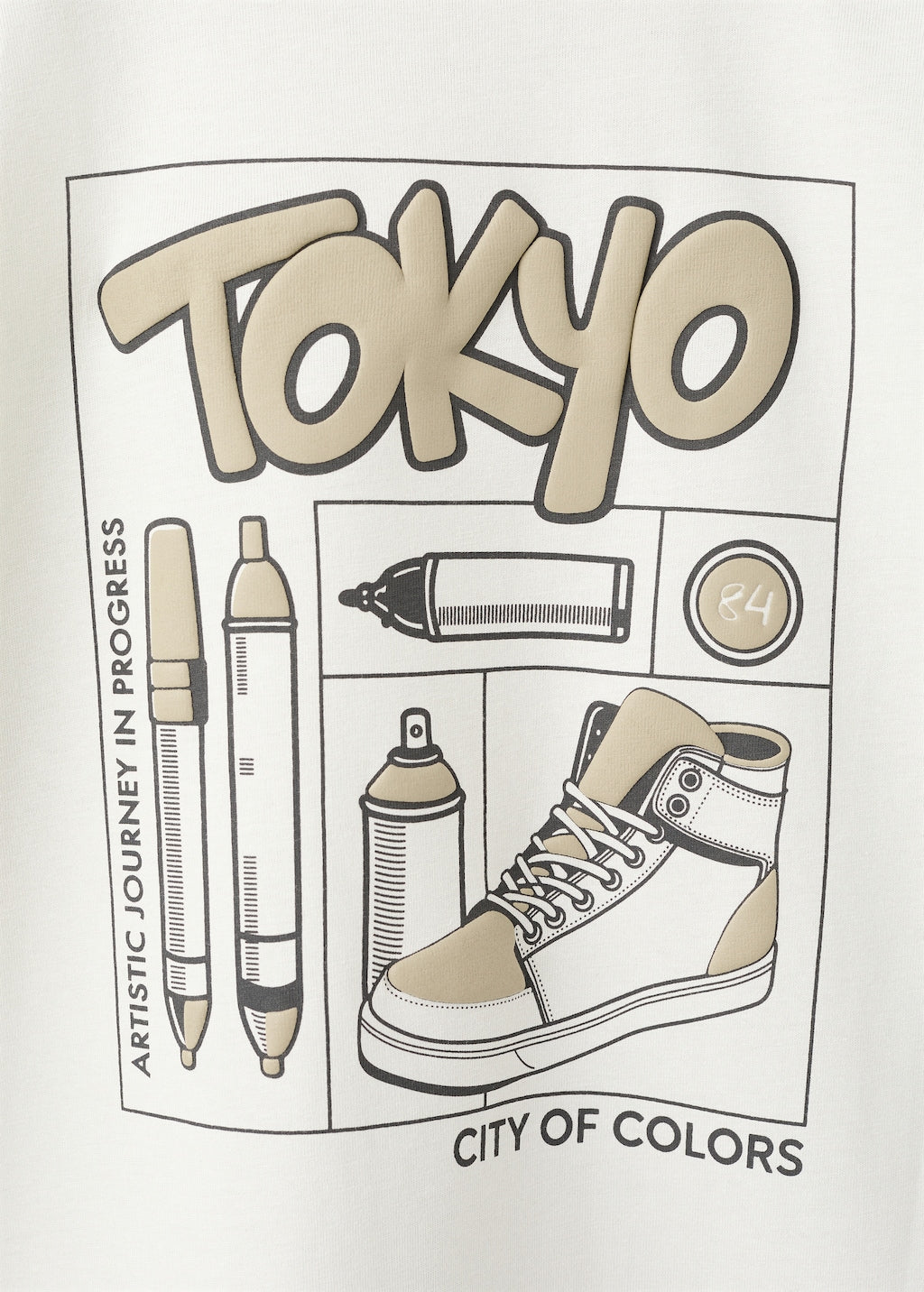 Mango t-shirt tokyo in ice - Image 3