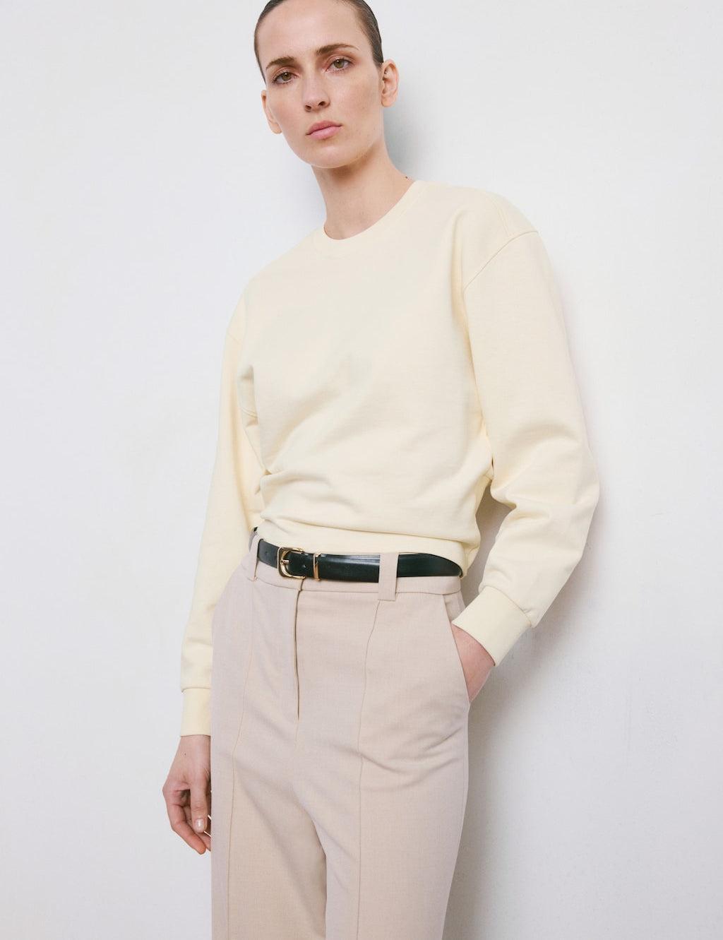 Mango sweatshirt kora in pastel yellow - Image 1