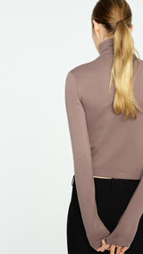 Mango t-shirt abbie in taupe - Image 6