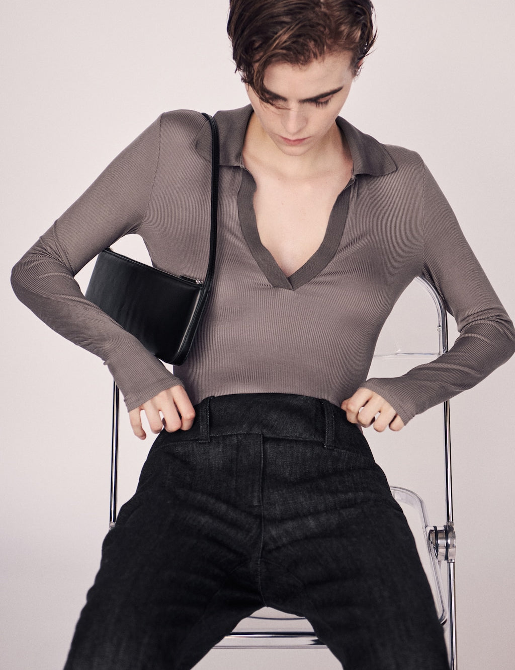 Mango bodysuit poli in taupe - Image 1