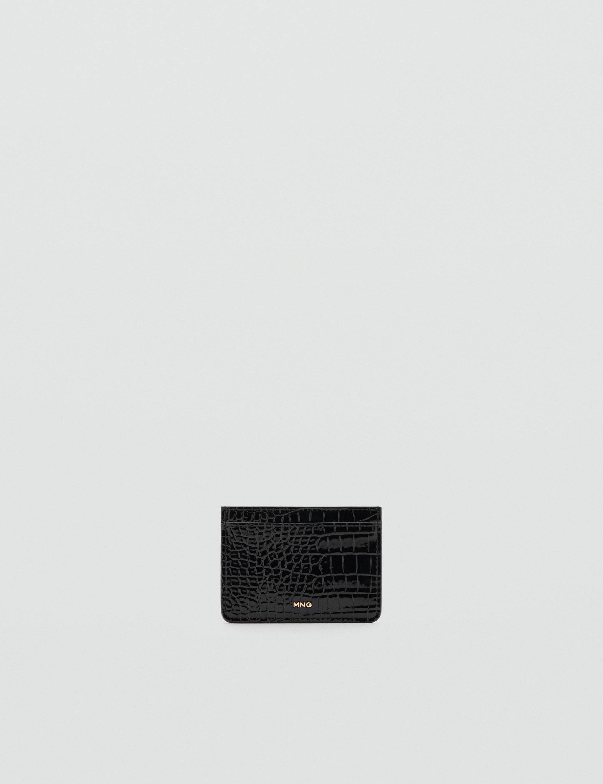 Mango card holder victoria in black-051
