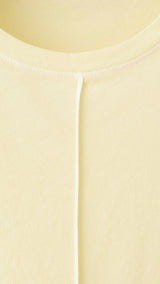 Mango t-shirt coulan in pastel yellow-023