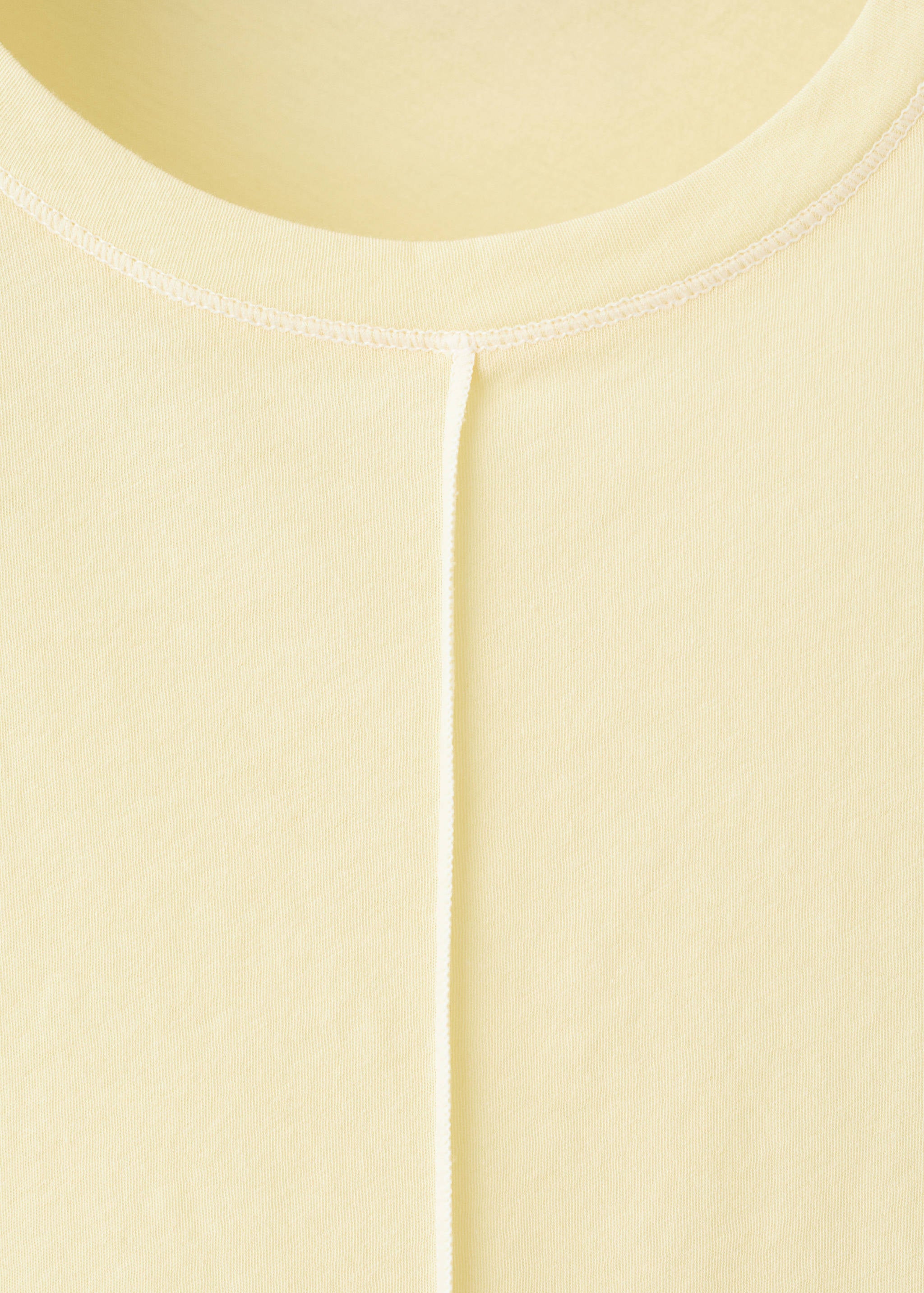 Mango t-shirt coulan in pastel yellow-023