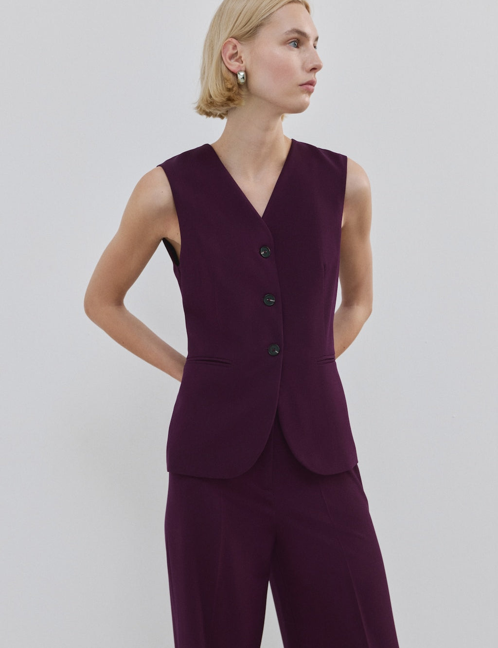 Mango jumpsuit erin in plum - Image 1