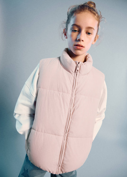 Mango outer vest mae in pink