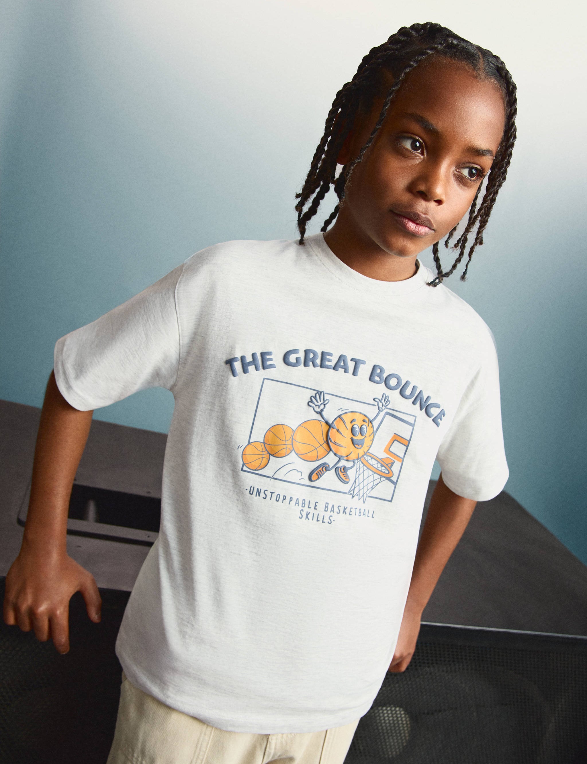 Mango t-shirt funplus in light vigore grey-001