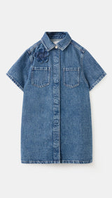 Mango dress rose in medium denim - Image 1