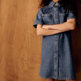 Mango dress rose in medium denim - Image 3