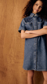 Mango dress rose in medium denim - Image 3