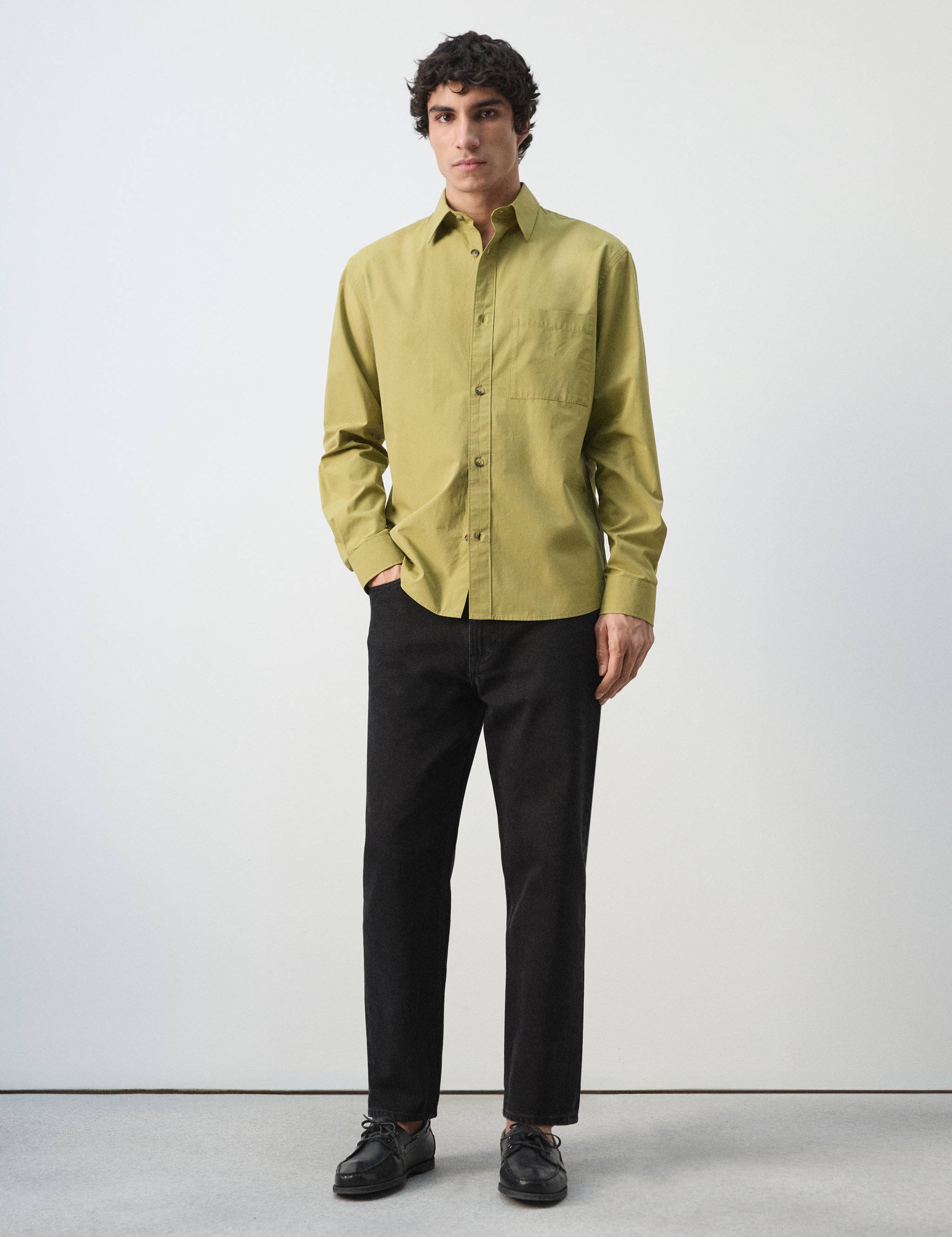 Mango shirt marga in olive-001