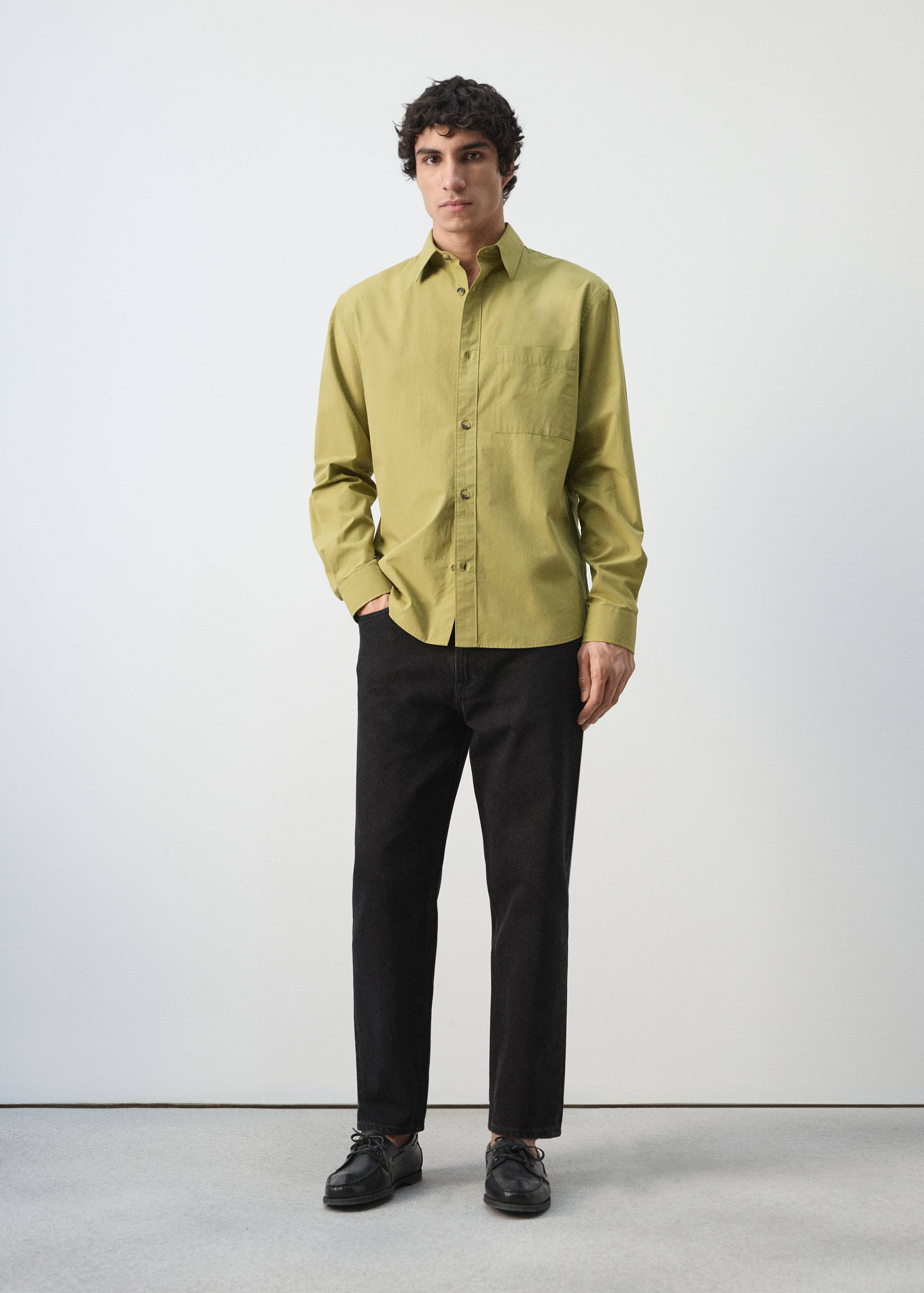 Mango shirt marga in olive-001