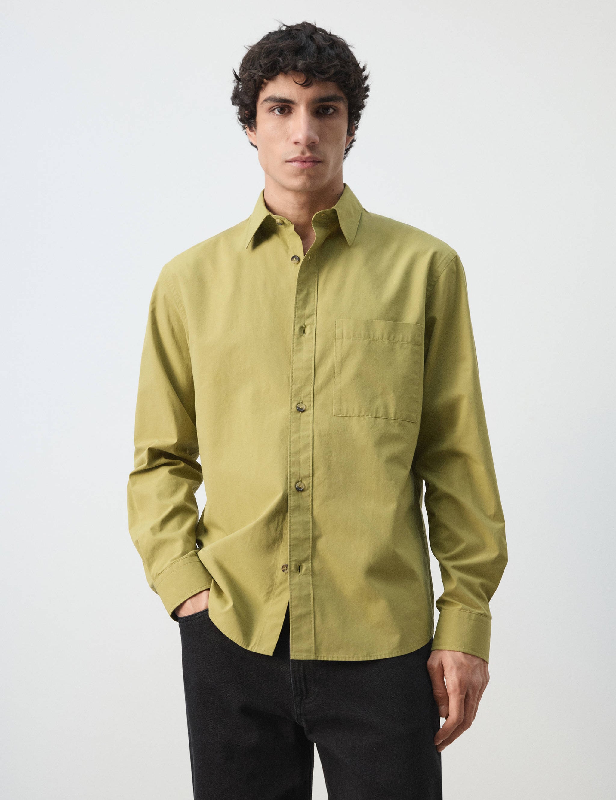 Mango shirt marga in olive-002