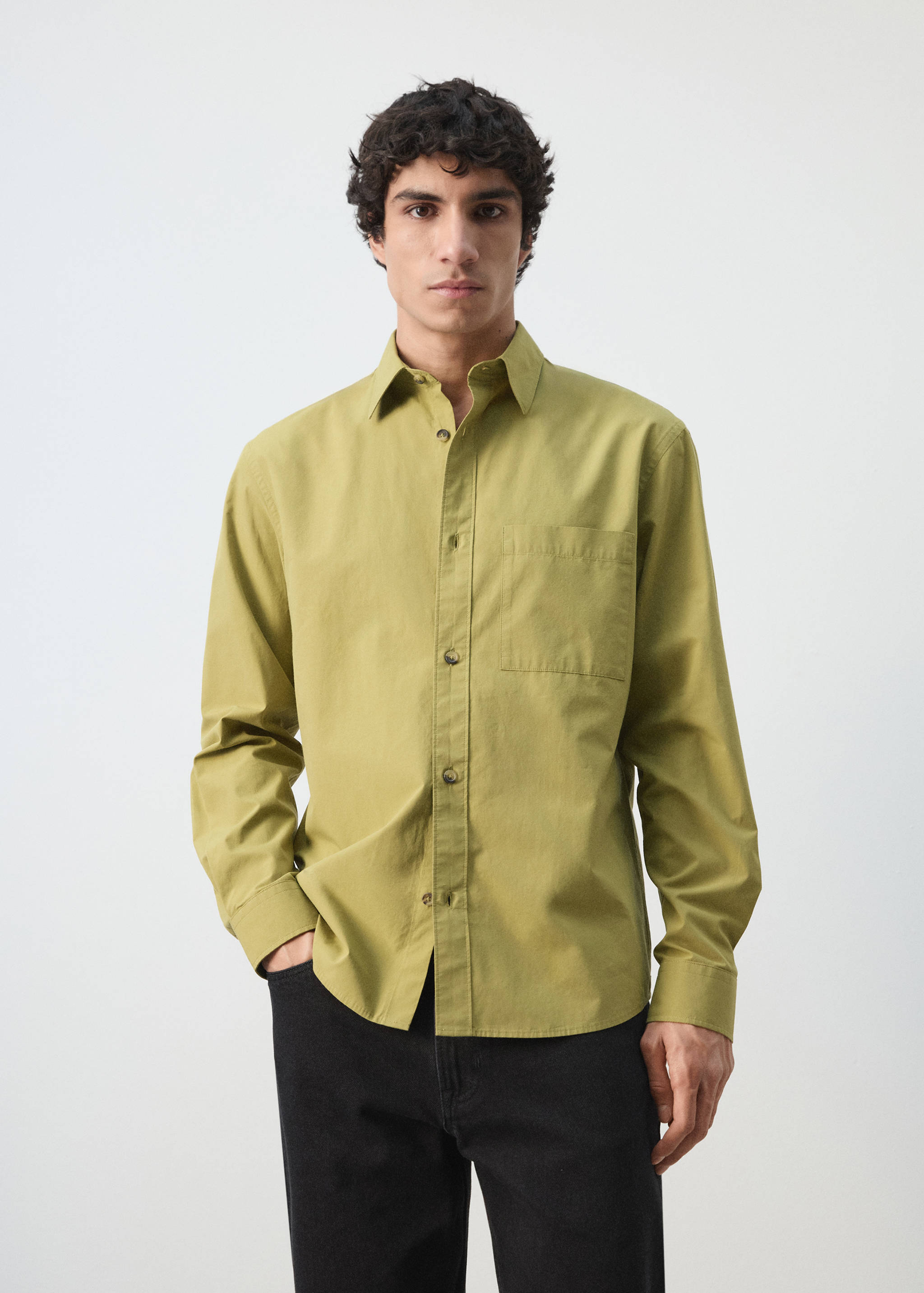 Mango shirt marga in olive-002