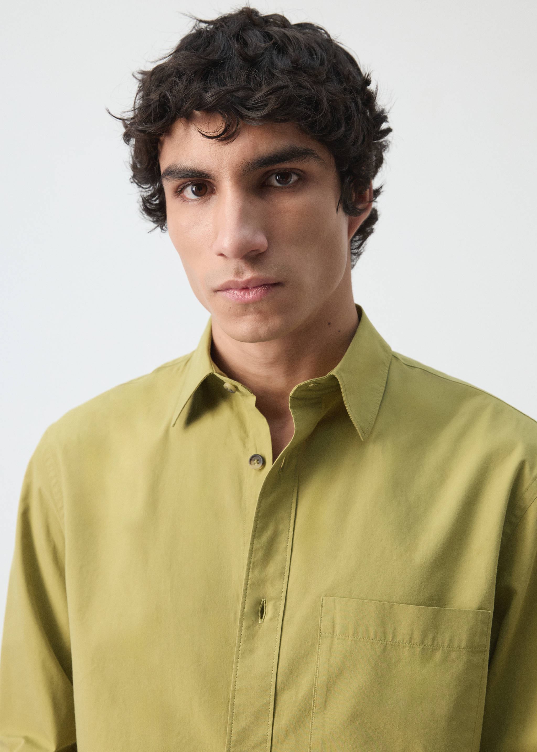 Mango shirt marga in olive-004