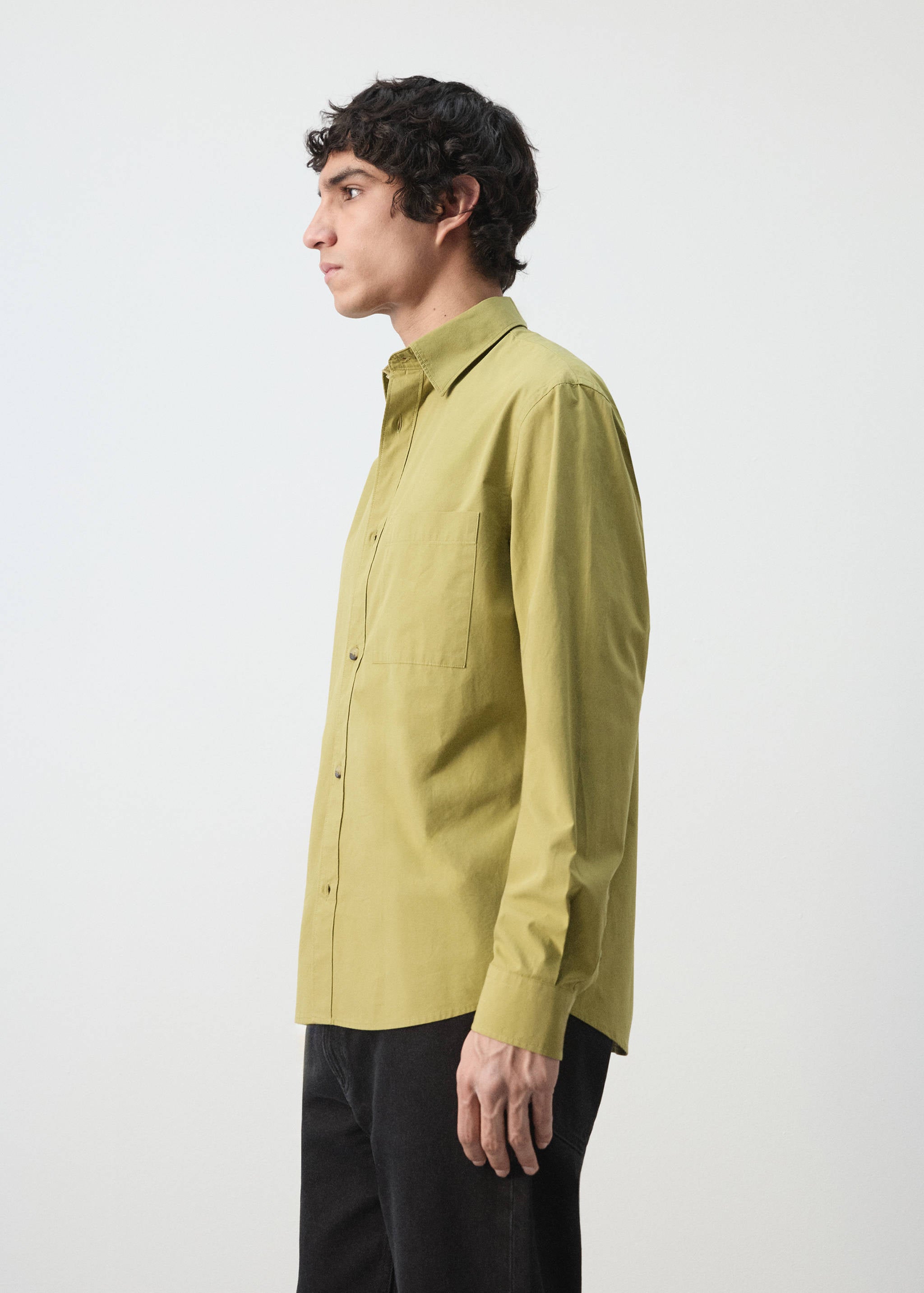 Mango shirt marga in olive-008