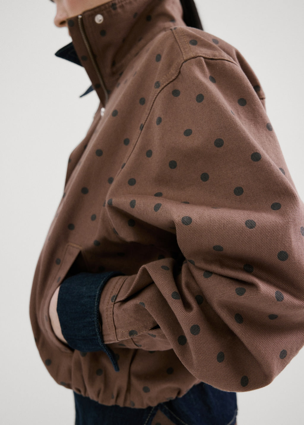 Mango jacket dots in chocolate - Image 1