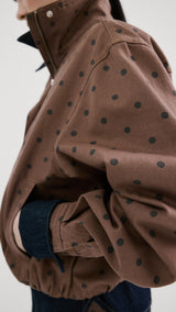 Mango jacket dots in chocolate - Image 1