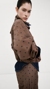 Mango jacket dots in chocolate - Image 4