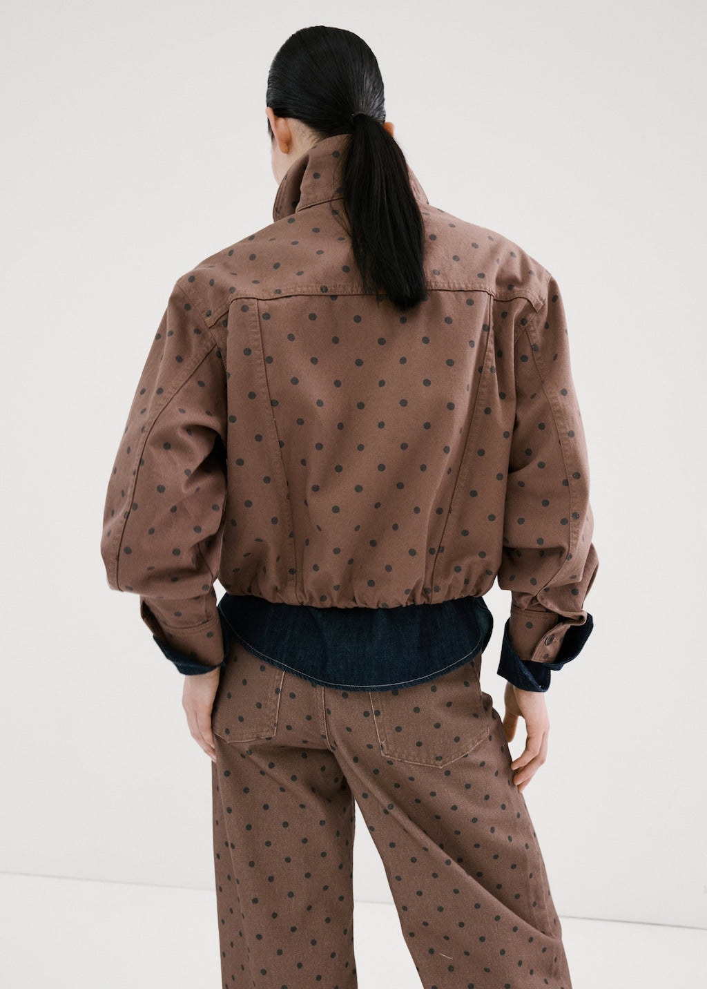 Mango jacket dots in chocolate - Image 7