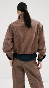 Mango jacket dots in chocolate - Image 7