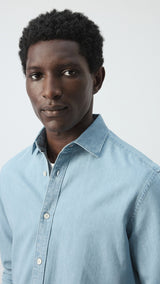 Mango shirt chali in light denim - Image 4