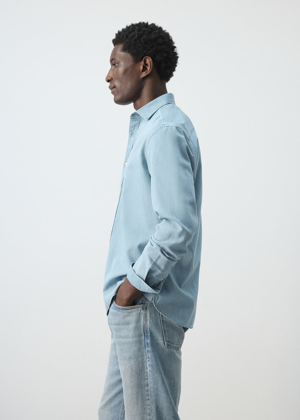 Mango shirt chali in light denim - Image 5