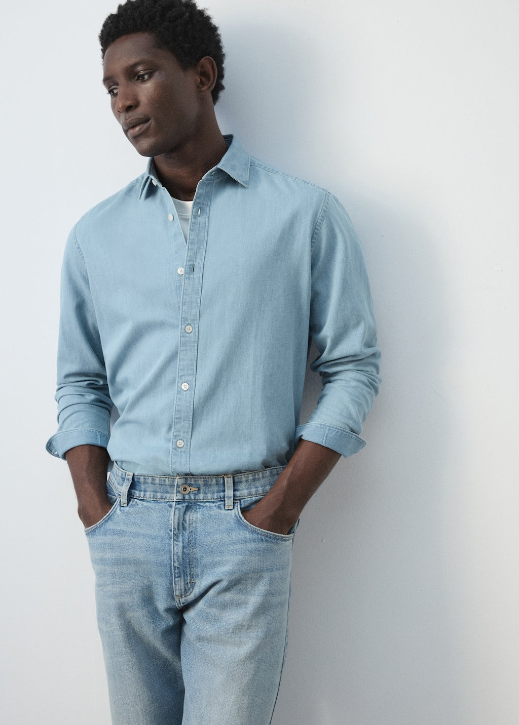 Mango shirt chali in light denim - Image 6