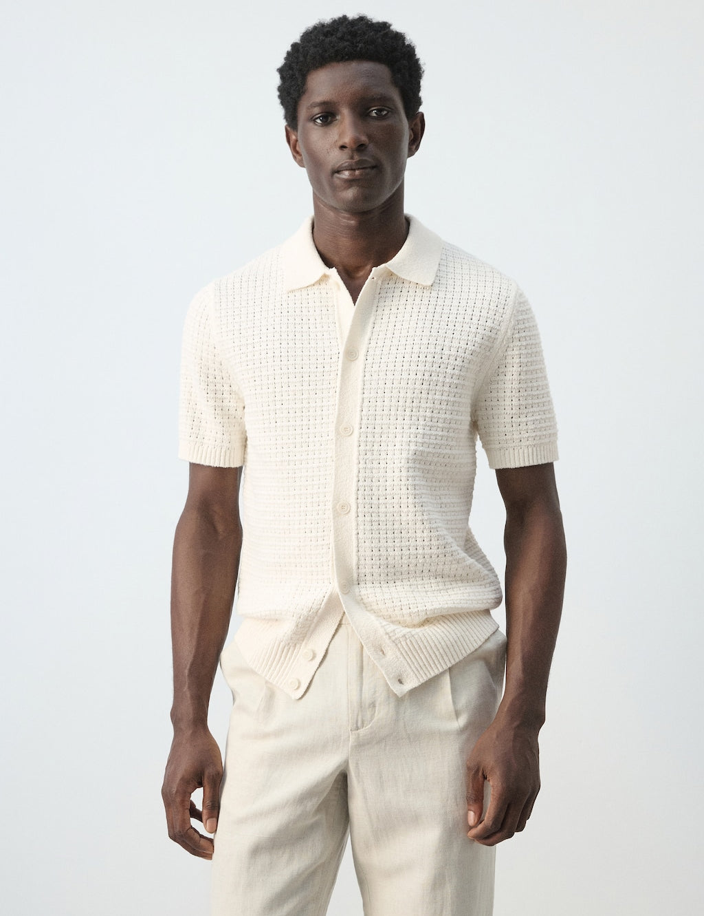 Mango shirt samos in off white - Image 1
