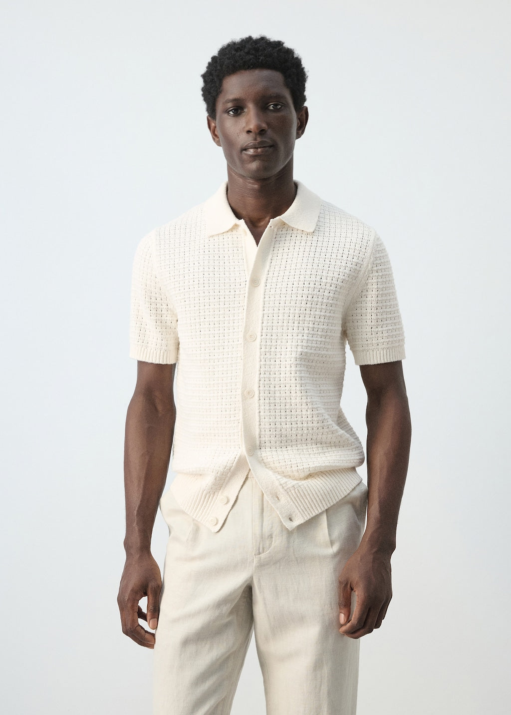 Mango shirt samos in off white - Image 1