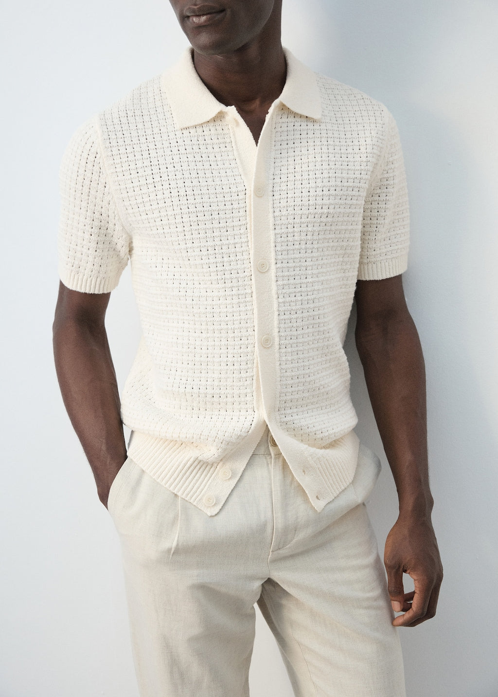 Mango shirt samos in off white - Image 6