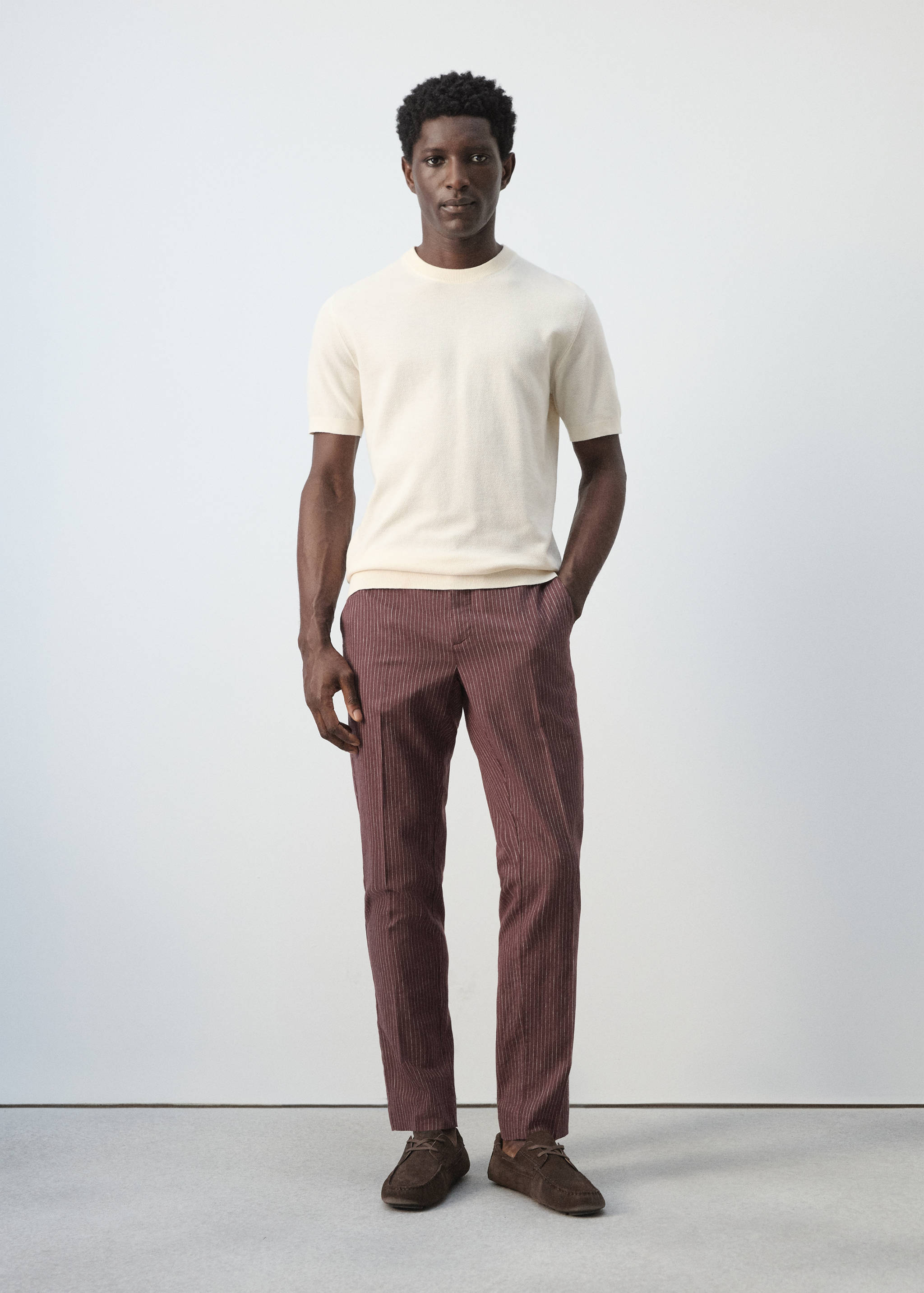 Mango t-shirt andrew in ivory-001