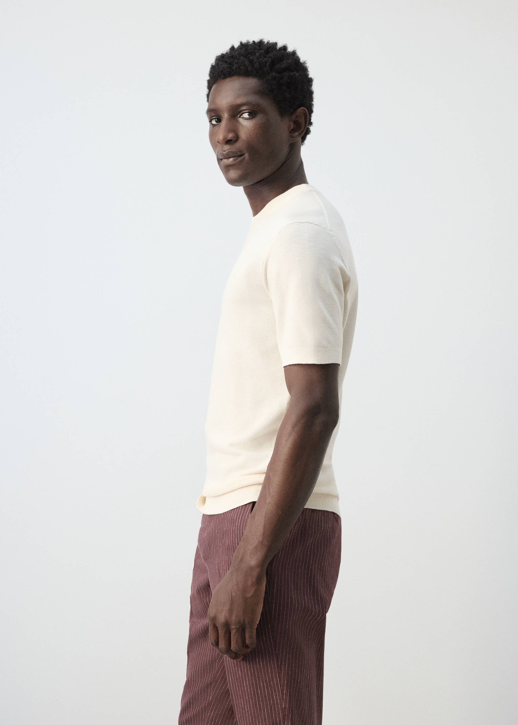 Mango t-shirt andrew in ivory-008