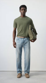 Mango t-shirt andrew in moss-001