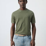 Mango t-shirt andrew in moss-002