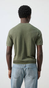 Mango t-shirt andrew in moss-003