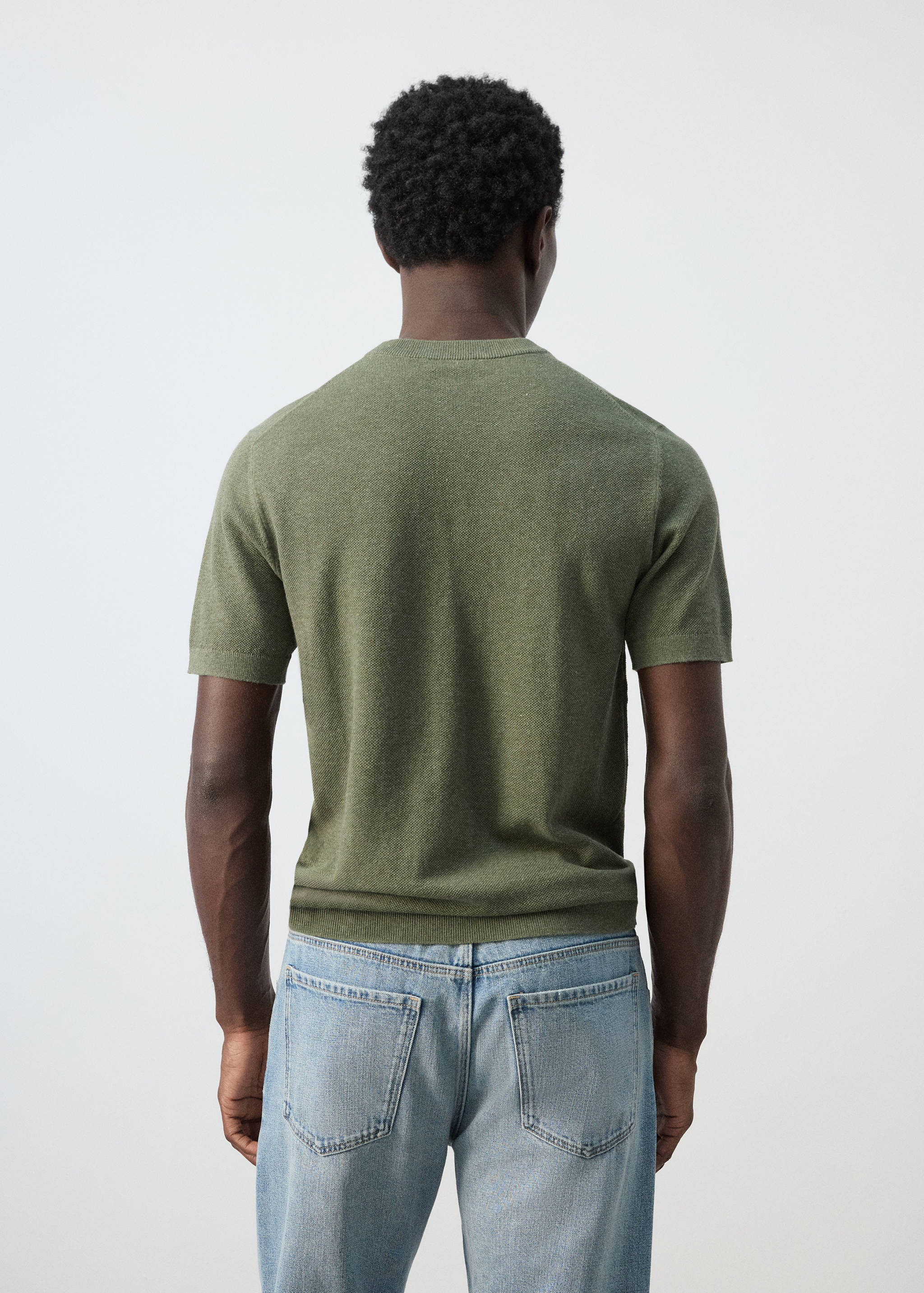 Mango t-shirt andrew in moss-003