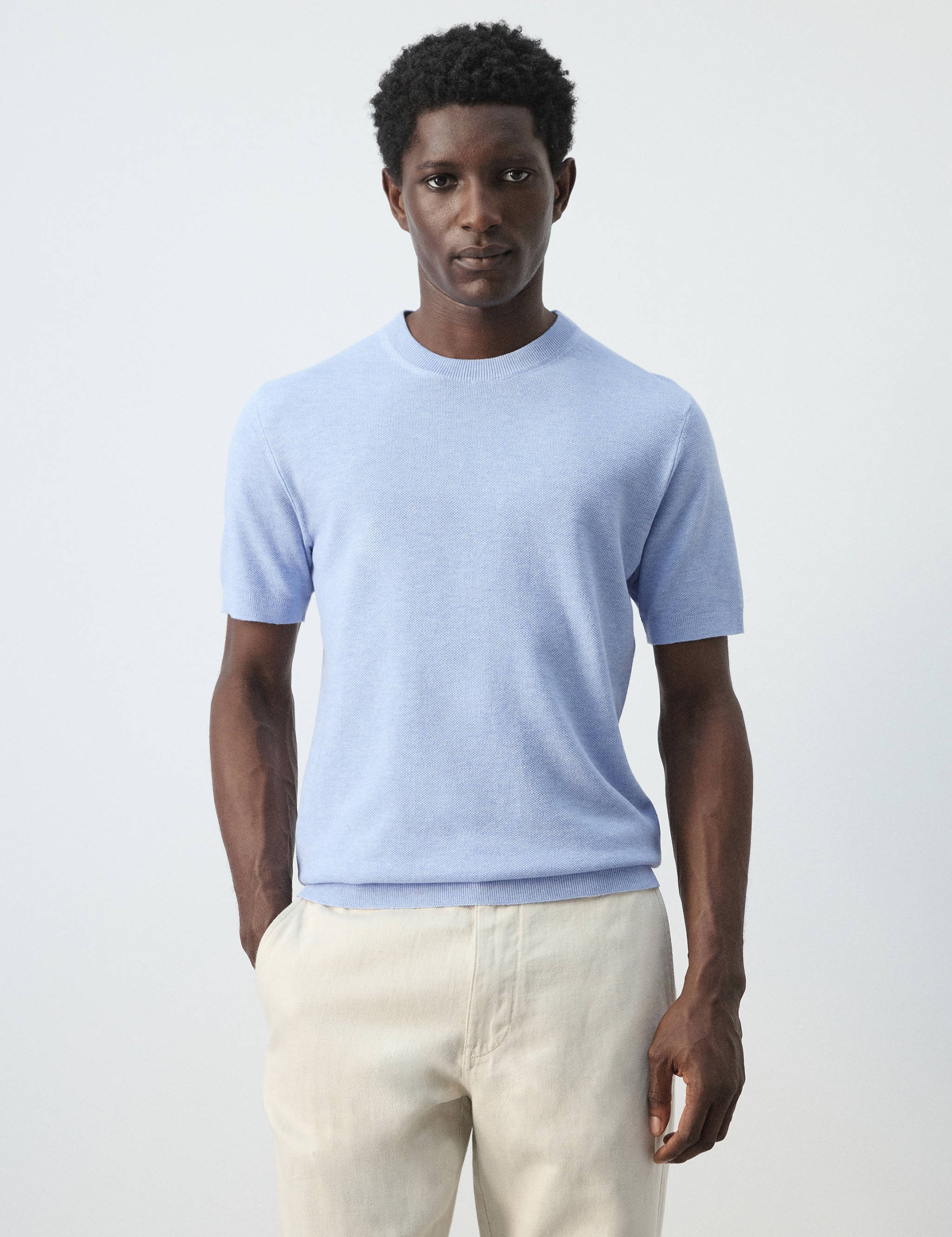 Mango t-shirt andrew in celestial-002