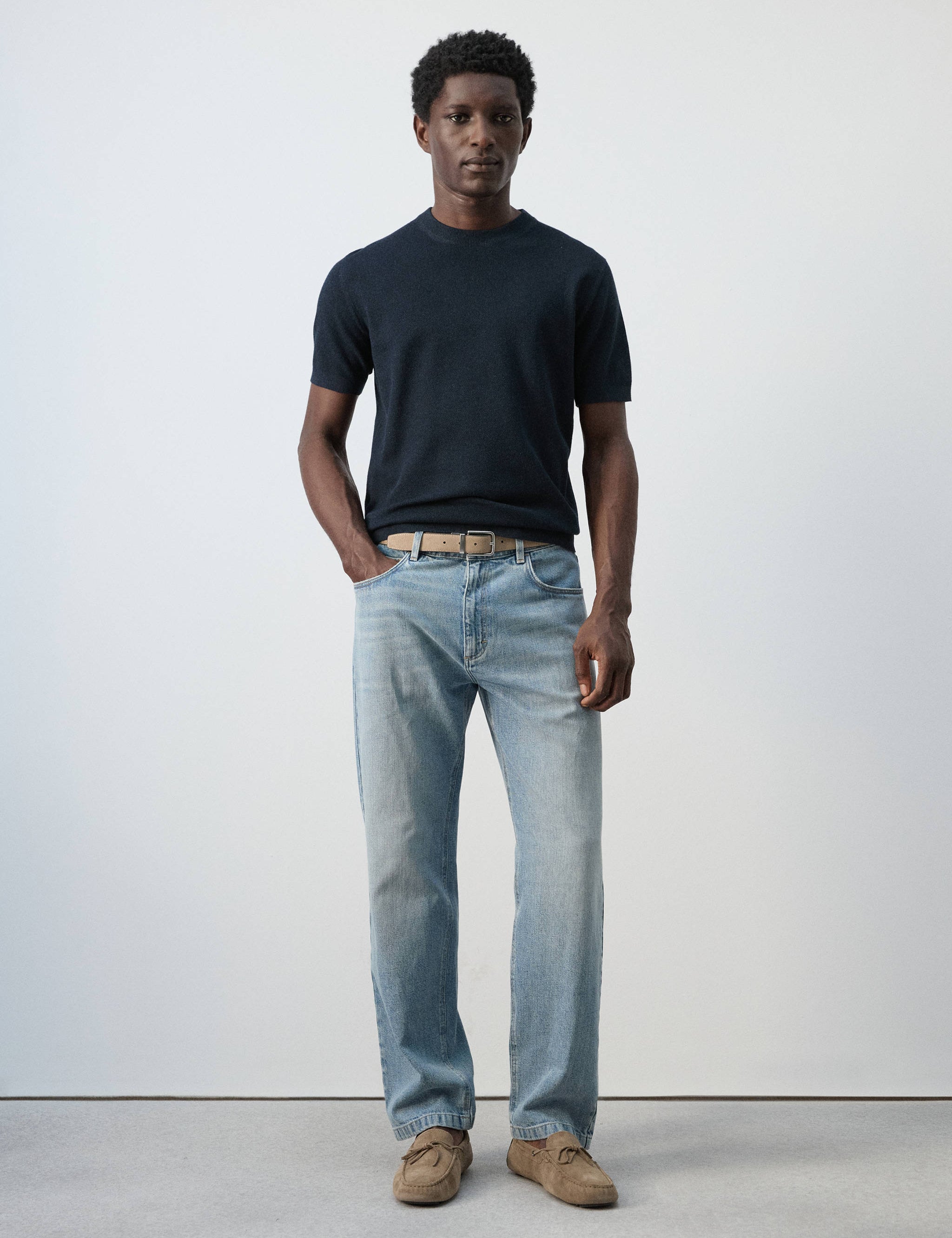 Mango t-shirt andrew in navy-001