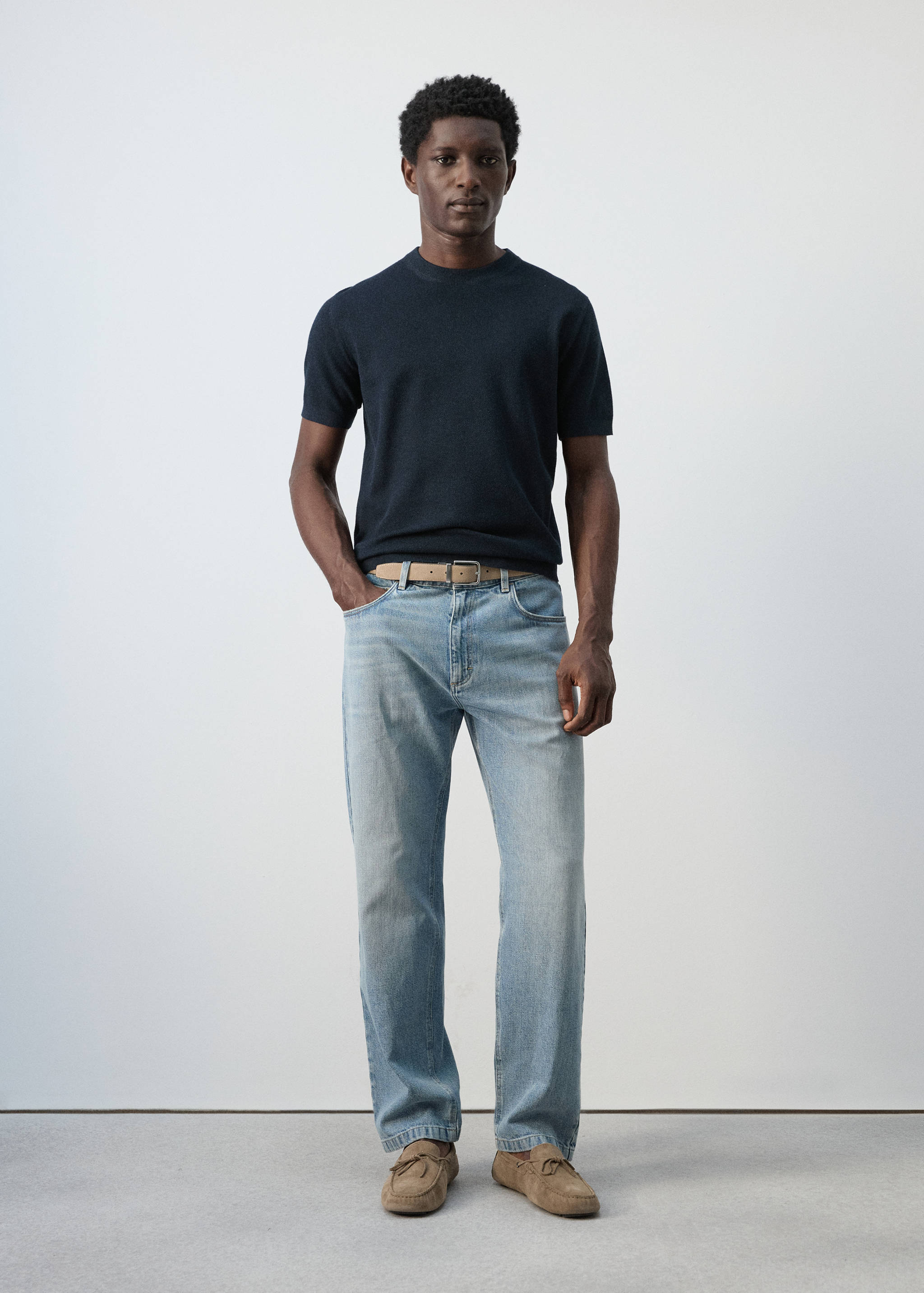 Mango t-shirt andrew in navy-001