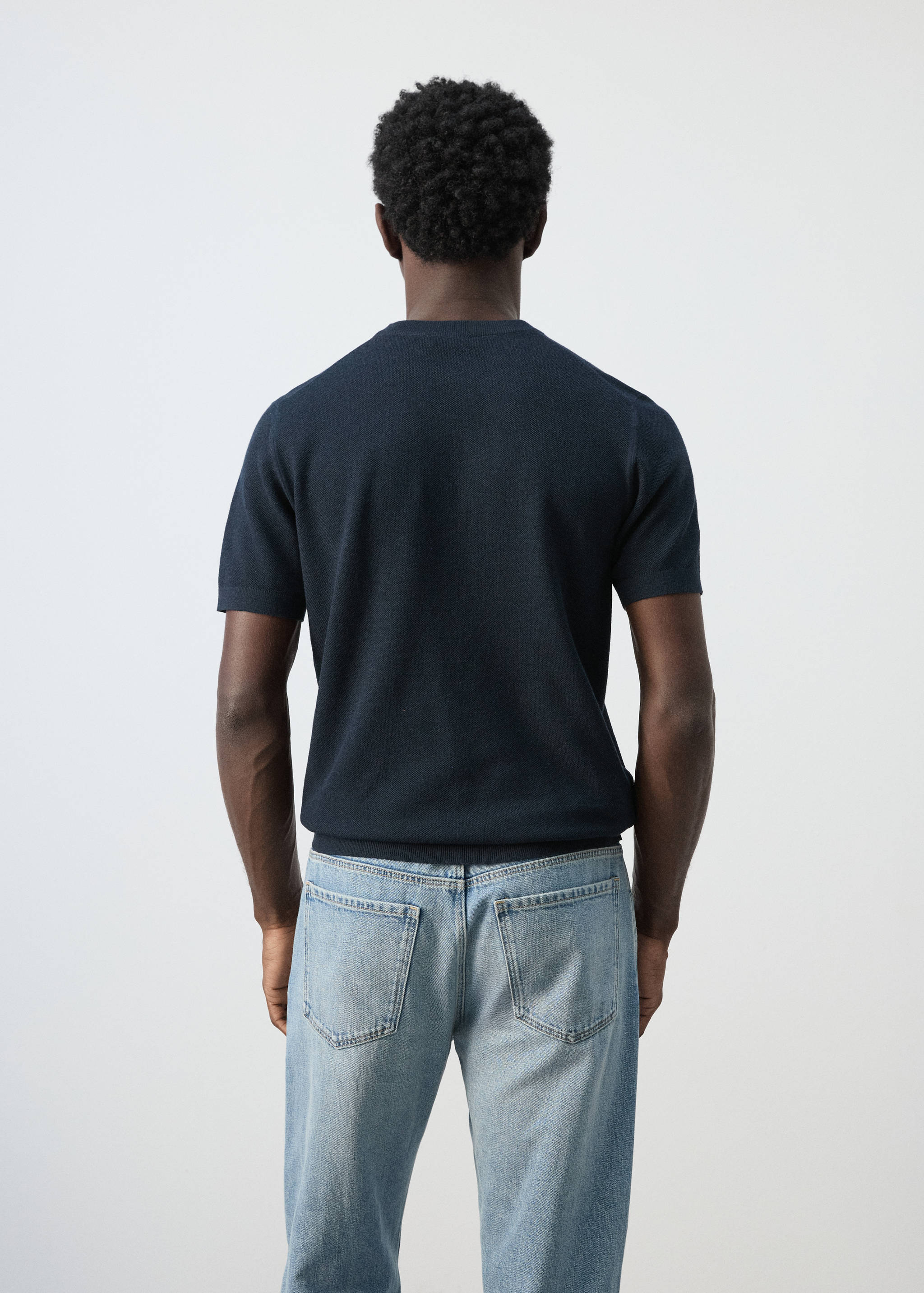 Mango t-shirt andrew in navy-003