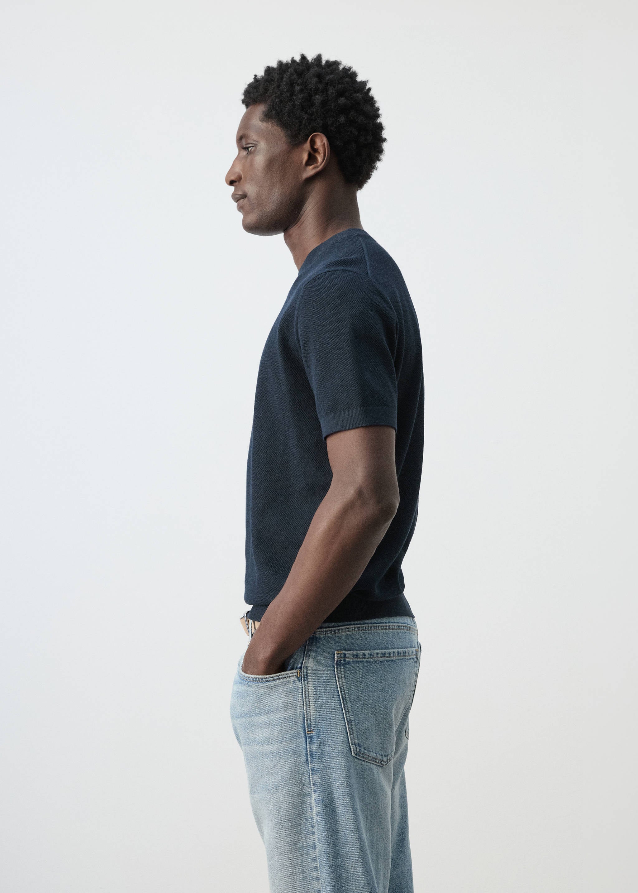 Mango t-shirt andrew in navy-008