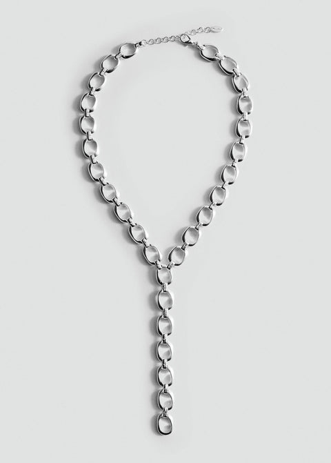 Mango necklace jade in silver
