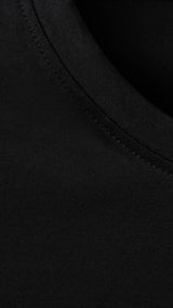 Mango camiseta bellow in black