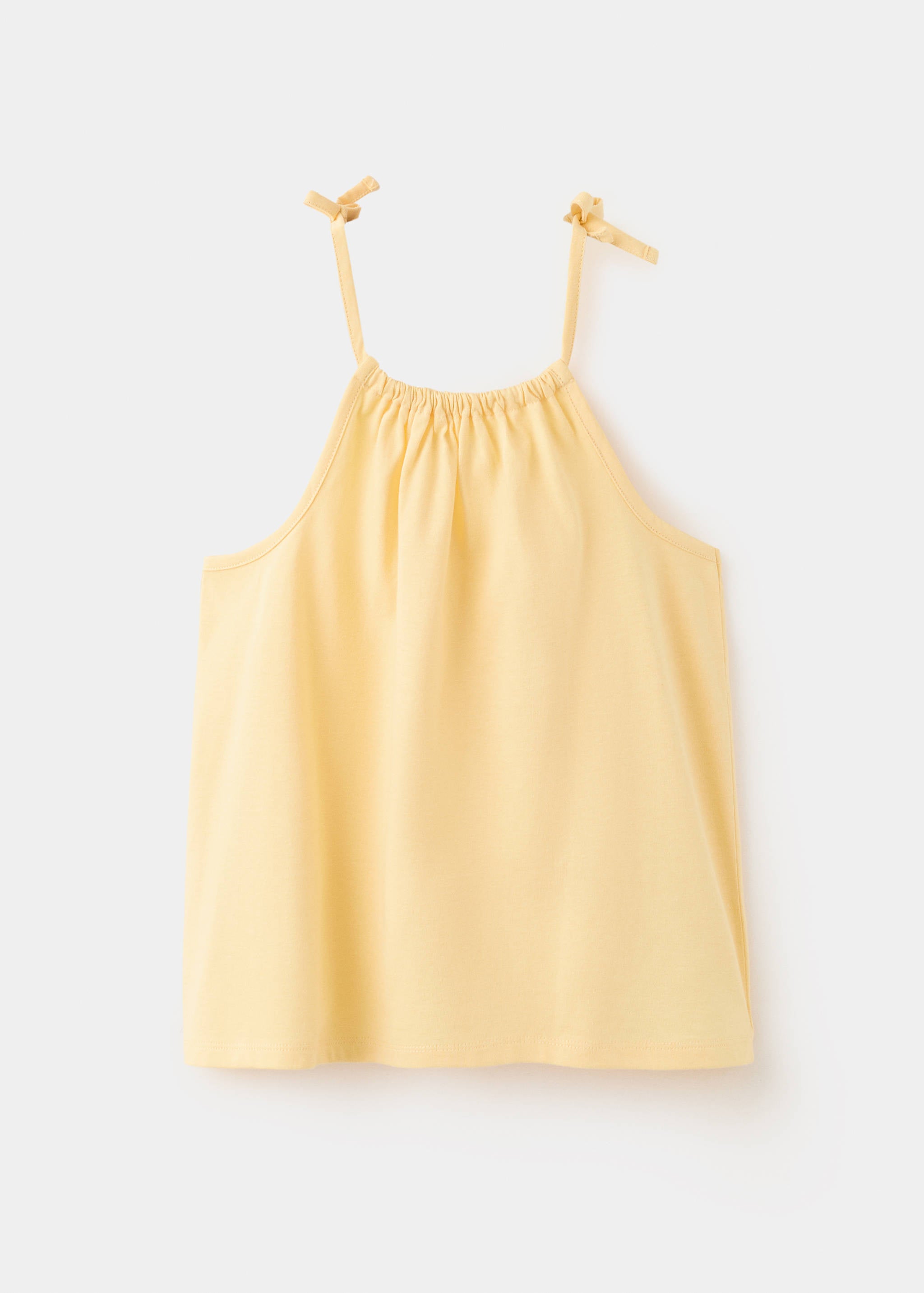 Mango camiseta samy in pastel yellow