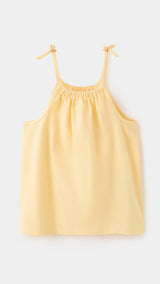 Mango camiseta samy in pastel yellow