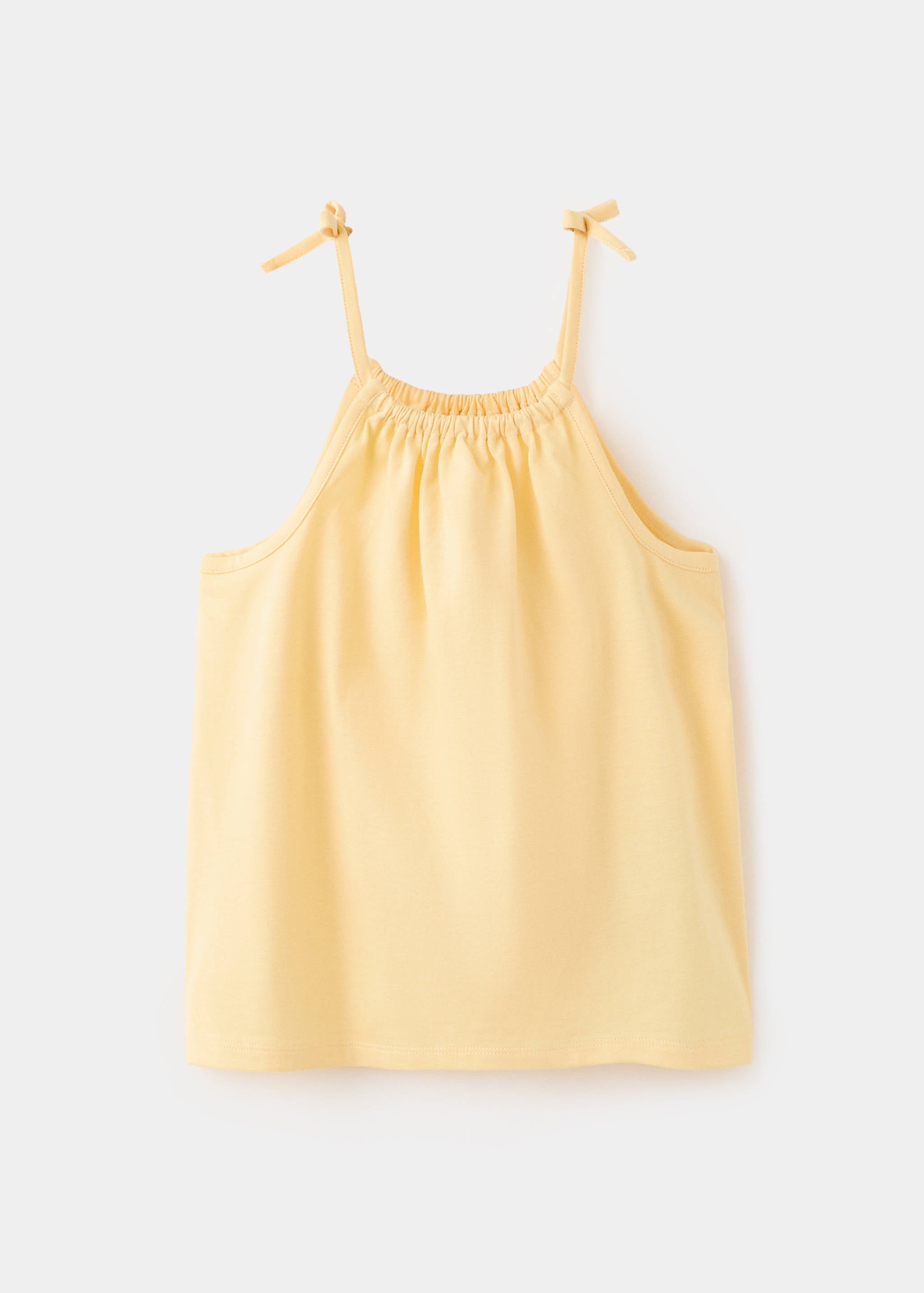 Mango camiseta samy in pastel yellow